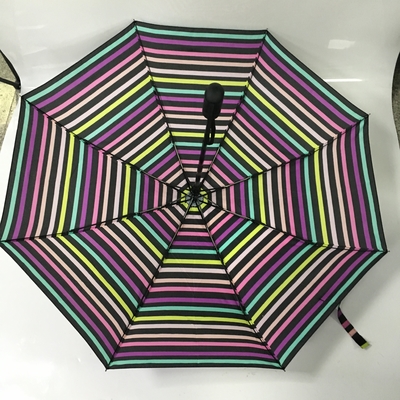 De Stoffen Compacte Vouwende Paraplu van de dames Auto Open Dichte Pongézijde