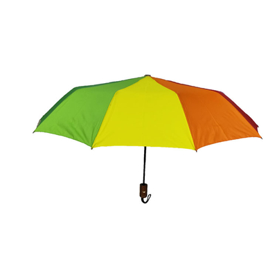 BSCI-de Polyester190t Compacte Dames die van de Regenboogkleur Paraplu's voor Reis vouwen