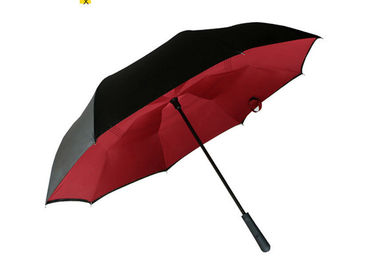 190T glanst de Omgekeerde Paraplu van pongézijdevolwassenen Omgekeerde Kleurrijk voor Regen Weer