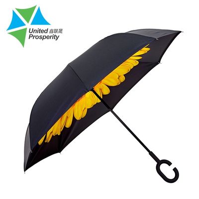 Van het Metaalribben van BV de Zonnebloemc Handvat Omgekeerde Paraplu