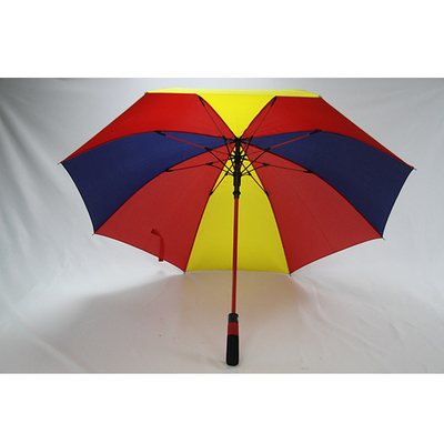 BSCI-Pongézijdestof Drie Paraplu's van het Kleuren de Gezamenlijke Kleurrijke Golf