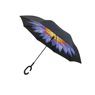 Het Handvatomgekeerde Omgekeerde Paraplu van de handen Vrije Dubbele Laag C Wind